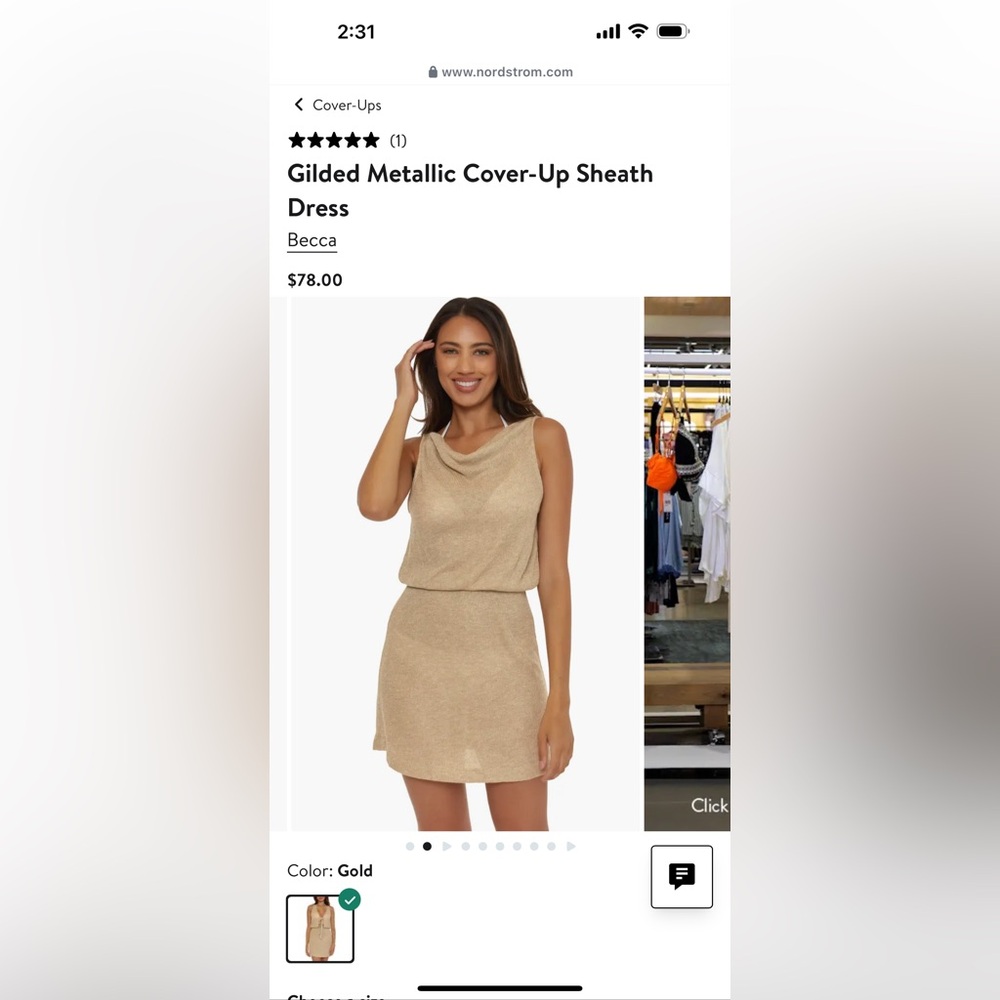 Becca gold coverup